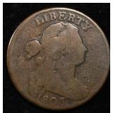 1803 DRAPED BUST LARGE CENT VG