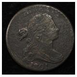 1801 DRAPED BUST LARGE CENT XF