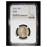 1932-S WASHINGTON QUARTER NGC XF 40