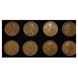 8 NICE EARLY SEMIKEY WHEAT CENTS