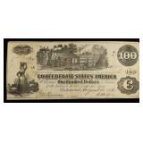 $100 THE CONFEDERATE STATES OF AMERICA NOTE