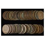 (50) INDIAN HEAD CENTS