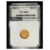 1841-D $2.5 LIBERTY GOLD PCI BU