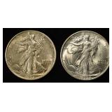 (2) 1936 WALKING LIBERTY HALF DOLLARS