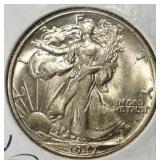 1947 WALKING LIBERTY HALF DOLLAR BU