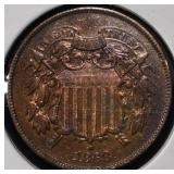 1868 2-CENT PIECES UNC