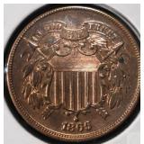 1865 2-CENT PIECES CH BU