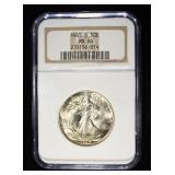 1945-D WALKING LIBERTY HALF DOLLAR NGC MS65