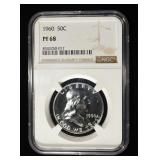 1960 FRANKLIN HALF DOLLAR NGC PF68