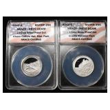 (2) 2012-S SILVER WASHINGTON QUARTER ANACS PR70