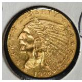 1926 $2.5 INDIAN GOLD CH BU