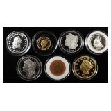 (7) REPLICAS DIFFERENT ULTRA RARE COIN