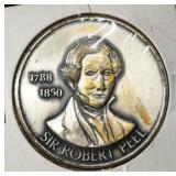 SIR ROBERT PEEL 1 OZ 0.999 SILVER MEDAL