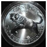 2016 CANADIAN COUGAR 1 OZ .999 SILVER ROUNDS