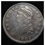 1809 CAPPED BUST HALF DOLLAR XF