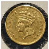 1860-S $1 GOLD TYPE3 AU