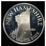 NEW HAMPSHIRE 1 OZ 92.5 % SILVER ROUND