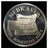 NEBRASKA 1 OZ 92.5 % SILVER ROUND