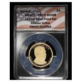 2012-S $1 CHESTER ARTHUR ANACS PR70 DCAM