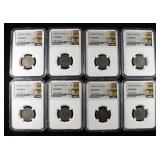 (8) LIBERTY HEAD 5C NGC GENUINE