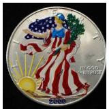 2000 AMERICAN SILVER EAGLE COLORIZED