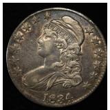 1834 CAPPED BUST HALF DOLLAR XF/AU