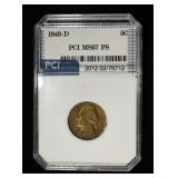 1949-D JEFFERSON NICKEL PCI SUPERB GEM BU FS