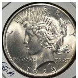 1925 PEACE DOLLAR GEM BU