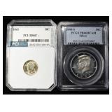 (2) GRADED COINS