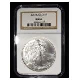 2003 AMERICAN SILVER EAGLE NGC MS69