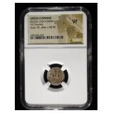 AFTER c.58 BC, AZES I/II, AR DRACHM NGC VF