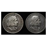 (2) 1893 COLUMBIAN EXPO HALF DOLLARS