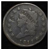 1811 CLASSIC HEAD LARGE CENT F/VF