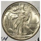 1945 WALKING LIBERTY HALF DOLLAR GEM BU