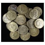 (20) KENNEDY HALF DOLLARS 40% SILVER