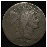1796 FLOWING HAIR LARGE CENT F/VF
