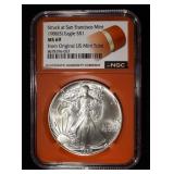 1986(S) AMERICAN SILVER EAGLE NGC MS69
