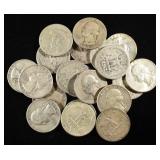 (20) 90% SILVER WASHINGTON QUARTERS