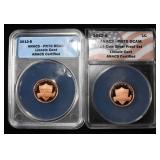 (2) 2012-2 SHIELD CENT ANACS PR70 DCAM