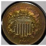 1869 2-CENT PIECES NICE UNC