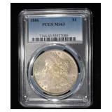 1886 MORGAN DOLLAR PCGS MS-63