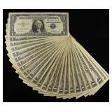 (25) SILVER CERTIFICATES F & VF