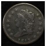 1813 CLASSIC HEAD LARGE CENT F/VF