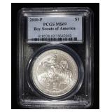 2010-P BOY SCOUTS COMMEM DOLLAR PCGS MS-69