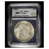 1921 MORGAN DOLLAR ICG MS63