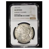 1921-S MORGAN DOLLAR NGC AU DETAILS