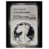 2025-S AMERICAN SILVER EAGLE NGC PF70