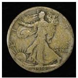 1916 WALKING LIBERTY HALF DOLLAR VG/F
