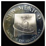 NEW MEXICO 1 OZ 92.5 % SILVER ROUND