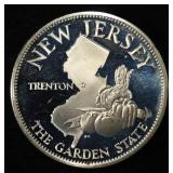 NEW JERSEY 1 OZ 92.5 % SILVER ROUND